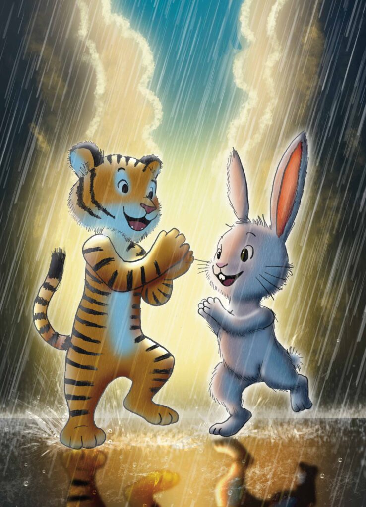 IMG_0331 Milo und Pepe tanzen im Regen